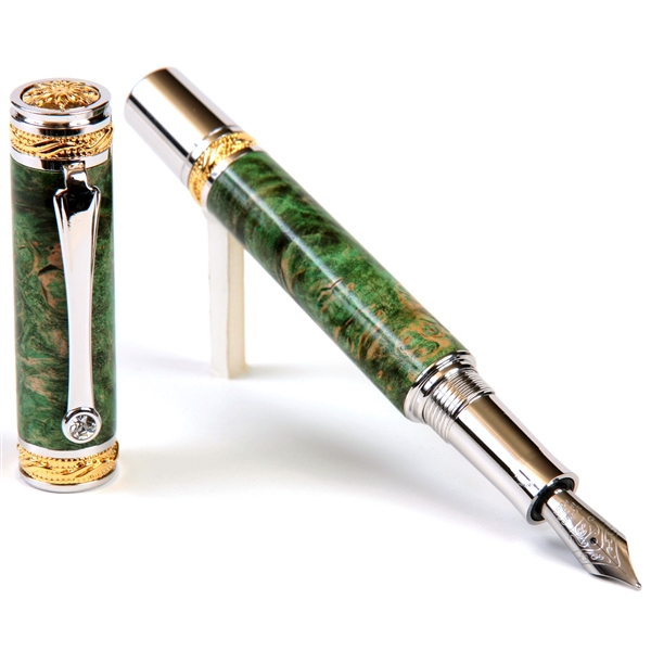 30R Maple Burl selling Rollerball / Fountain Convertible Pen. Handmade.